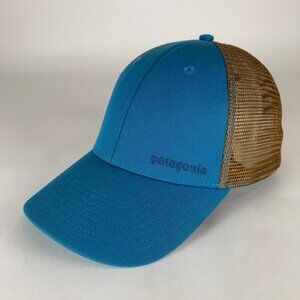 Patagonia Unisex Blue Beige Snapback Trucker Hat
